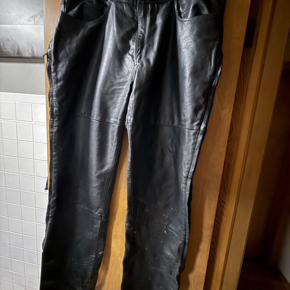 Leather King Black Leather Pants size 42